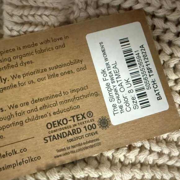 The Simple Folk Chunky Sweater Womens US 4 - Picture 4 of 4